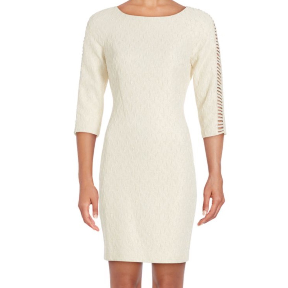 Badgley Mischka Ivory Gold Taylor Dress Size 4 NWT - great for wedding party